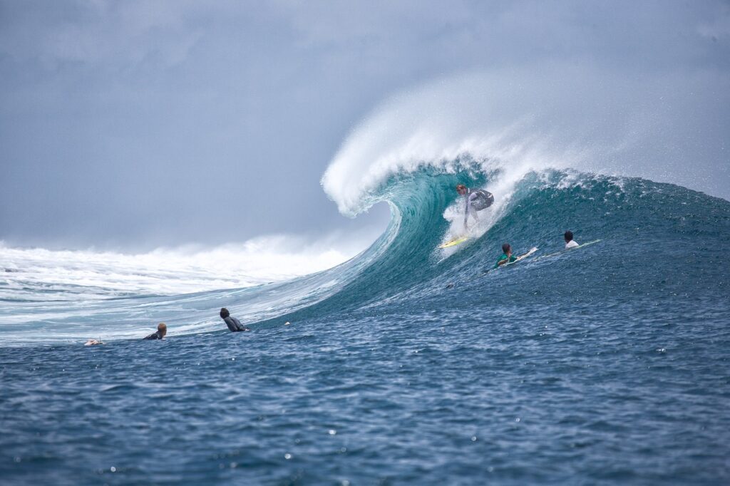 surf, surfing, nature, big wave, surfer, splash, the indian ocean, beach, water, indonesia